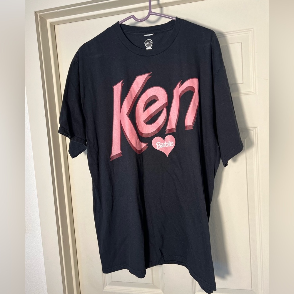 Mens Mattel Black “KEN” T-Shirt with Logo size XL - tag cut